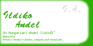 ildiko andel business card